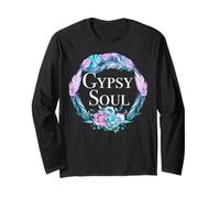 Gypsy Soul Adorable Bohème Chic Fleur Hippie Plume Cadeau Manche Longue