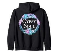 Gypsy Soul Adorable Bohème Chic Fleur Hippie Plume Cadeau Sweat à Capuche