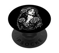 Gypsy Tatouage Cool Lady Classique American Tatouages Vintage PopSockets PopGrip Adhésif