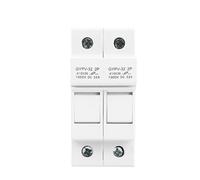 GYPV-32 2P parallèle DC porte-fusible 10 * 38mm haute tension solaire PV 1000VDC fusible lien 2A 6A 10A 15A 20A 25A 30A 1 pièces(25A Fuse with Holder)