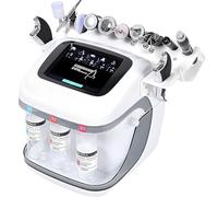GYQSSD Appareil De Beauté à L'hydrogène Et à L'oxygène 10 en 1, Appareil De Soin du Visage Multifonctionnel avec écran LCD 8 Pouces Et 10 Têtes, Réduction des Rides Et Hydratation, pour Spa, Salon