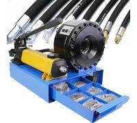 GYQSSD Outil De Sertissage De Tuyau Hydraulique Portatif, Pince à Sertir De Tuyau Hydraulique, Pince à Sertir De Tuyau Portable Haute Pression avec 7 Jeux De Matrices, Plage De Sertissage 6-25 Mm
