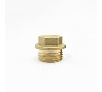 GYQYJPFZM 1/8" 1/4" 3/8" 1/2" 3/4" 1" Male Female Thread Brass Elbow End Cap Nipple Tee Pipe Fitting Coupler Connector (Plug-Outer Hex Flang,3/4")