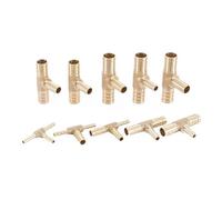 GYQYJPFZM 2pcs Fit for Hose I/D 4mm Hose Barb Tee 3 Way Brass Coupler Splicer Connector Fittings