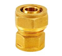 GYQYJPFZM Brass Compression Straight Pex 1216/1418/1620/2025/2632 Pipe Fitting Aluminum Pipe Fittings to DN15 Female Union Joint(1216xDN15 Nickelage)