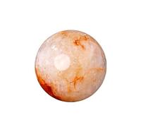 GYQYJPFZM Cristal Naturel Brut Quartz Magic Crystal Balls Polish Craft Red Gum Flower Stone Sphere,Red,55~60mm