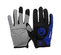 Gyrodymix Gants De Cyclisme d'hiver Gants Imperméables Thermiques Coupe pour Temps Froid 1 Paire Bleu-Noir et Gris L