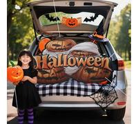 Gyrodymix Halloween Trunk Or Treat Bannière Voiture Bannière Imperméable Arche Pour Halloween Fournitures Fête Extérieur