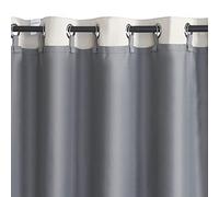 GYROHOME Rideau occultant à Isolation Thermique Grise, 1 Panneau, Doublure 127 x 267 cm pour Rideaux de 274 cm - Anneau Inclus
