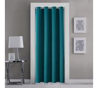 GYROHOME Rideaux occultants à œillets de Couleur Unie pour Porte et fenêtre, 100 x 200 cm, Bleu Sarcelle