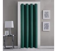 GYROHOME Rideaux occultants à œillets de Couleur Unie pour Porte et fenêtre, 132 x 160 cm, Vert foncé