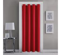 GYROHOME Rideaux occultants à œillets de Couleur Unie pour Portes et fenêtres, 132 x 274 cm, Rouge