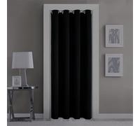 GYROHOME Rideaux occultants à œillets de Couleur Unie pour Portes et fenêtres, 168 x 183 cm, Noir