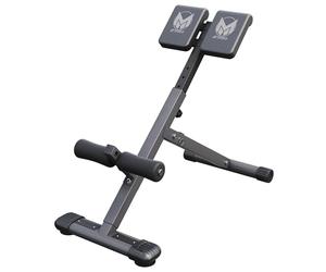 GYRONETICS® Banc de Musculation pour Dos - Pliable, Réglable, Antidérapants, Charge Max. 120 kg, Noir - Banc Abdominaux, Banc Romain, Hyperextension, pour Entraînement, Fitness, Gym, Musculation
