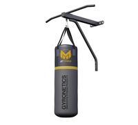 GYRONETICS® Kit Boxe avec Station ou Barre de Traction et Sac | Barre Cerakote 220 cm, 50 mm, charge 680 kg, 2 stop-disques et poids caoutchoutés pour powerlifting