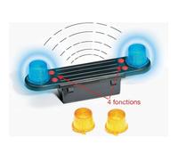 bruder 02801 - Accessoires Module Light & Sound Trucks avec 4 fonctions, piles - 1:16 Bruit de moteur, sirène de police, service de secours, camion, Sprinter, ramassage des ordures, chasse-neige