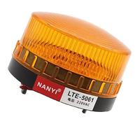 Gyrophare Balise de Signalisation Lumineuse LED Lampe d'Avertissement Clignotant Eclairage d'urgence Voiture 72mm Ambré 220v 75