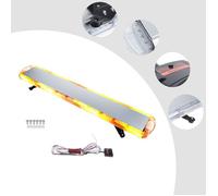 Gyrophare Barre Lumineuse 96 LED Balise Avertir, RéPonse Stroboscope Universel Orange Avertissement Gyrophare Voyant DC12-24V