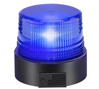 Gyrophare Bleu LED Batterie, Phare d’Avertissement Clignotant magnétique pour véhicule avec Prise Allume-Cigare 12V-24V