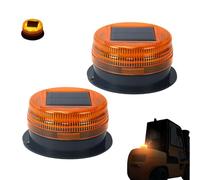 Gyrophare D'avertissement LED Ambre Gyrophare Énergie Solaire Sans Fil Rechargeable Lampe Stroboscopique LED Pour Machines Agricoles Véhicule Feux D'avertissement Lumière Stroboscopique D'urgence
