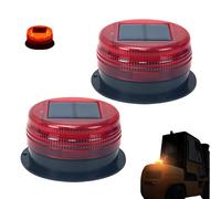 Gyrophare D'avertissement LED Ambre Gyrophare Énergie Solaire Sans Fil Rechargeable Lampe Stroboscopique LED Pour Machines Agricoles Véhicule Feux D'avertissement Lumière Stroboscopique D'urgence
