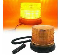 Gyrophare LED 60 LEDs 12V-24V Fixation Magnétique ou Permanente 7 modes d'éclairage Flash et Rotatif Utilitaire Camion E9 R10