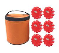 Gyrophare Led à Pile, Accessoires Securite Voiture, Gyrophare Magnetique, éClairage De Secours Multifonction Voyant D'Avertissement Gyrophare, Pour Voitures, VéLos, Camping-Cars, Camions (rouge, 6)