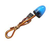 Gyrophare LED de 4,8 V à 6 V pour voiture de police télécommandée, 17 x 13 mm, câble de 290 mm, pour voiture de police/ambulance télécommandée de simulation à l'échelle 1/10 (Bleu)