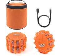 Gyrophare Led Sans Fil Avec TéMoin D'Avertissement De Voiture Et Voyant D'Alerte Clignotant Vec 9 Modes De Flash,Girophare Led Vehicule MagnéTique - étanche à l'eau,Pour Voiture Rechargeable Usb 3pcs