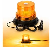 Gyrophare Orange 40 LEDs 12V 24V E-mark Clignotant Magnétique d'Urgence Avertissement Strobe ON/OFF, 7 Modes Flash IP67 Lumière Balise Ambre avec 5M Allume-Cigare pour UTV Car Bus Véhicule Tracteur
