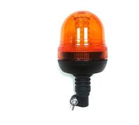 Gyrophare Orange LED 12V 24V Homologué E9 R65 Balise D'Urgence Support Flexible Signalisation Lumineuse Rotation et Flash Pour Camion Tracteur Véhicule Agricole Véhicule de chantier