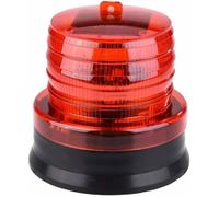 Gyrophare Solaire LED Aimanté, Alerte Clignotante Urgence, Sécurité Voiture/Chantier Rouge
