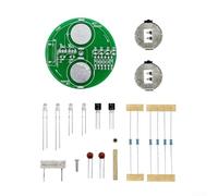 Gyroscope LED DIY Kit de soudure avec lumière colorée rotative, tableau d'entraînement électronique débutant, 3 V-5 V compatible construction en métal et bois pour apprendre les compétences de soudure