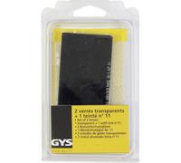 GYS - 1 Teinte 11-2 Verres Transparents 105 x 50-pour Masque A Main