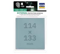 GYS Écrans extérieurs pour GYSMATIC 9/13-5/13 et ERGOTECH/SPACEVIEW – 114×133 mm – Lot de 10