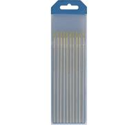 GYS, 10 Électrodes Tungstènes WL15 (Or), 1,5% Lanthane, Ø 3,2 mm x 150 mm, Pour Soudage TIG AC & DC