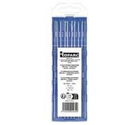 GYS, 10 Électrodes Tungstènes WR2 (Turquoise), 2% d'Oxyde de Terres Rares, Ø 2,4 mm x 150 mm, Pour Soudage TIG AC & DC