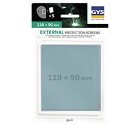 Lot 5 ECRANS pour masque de soudeur (110x90) EXTERIEUR ./ TECHNO 11, MASTER 11, TECHNO 9-13 GYS 040816