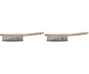 GYS - Brosse D'angle Acier/Inox - manche Bois (Lot de 2)