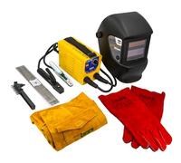 GYS, GYSARC 160, Poste à Souder à l'Électrode Enrobée 160A Monophasé 230V (MMA), Avec Masque Soudage TECHNO 11, Porte-électrode, Câble de Masse, 10 Éléctrodes Ø2,5mm, Marteau/Brosse, Gants, Tablier