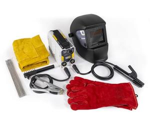GYS, GYSMI 160A, Poste à Souder à l'Électrode Enrobée 160A Monophasé 230V (MMA), Avec Masque LCD TECHNO 11, Porte-électrode, Câble de Masse, 10 Éléctrodes Ø2,5mm, Marteau/Brosse, Gants, Tablier