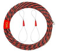 GYSRXS 15m Aiguille D'électricien Electrique Avec 2 Resort de Guidage Passe Spiralé Flexible Aiguille Tire Fil Pour Câble de Communication Mur Conduit,6mm Diamètre