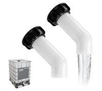 GYSRXS 2 Pièces Bec de Vidange IBC Adaptateur IBC avec Filetage Grossier S60×6 Accessoire de Conteneur IBC pour Cuve 1000 litres Réservoirs d'eau IBC(Blanc)