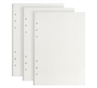 GYSRXS 3 Paquets A5 Recharge Papier en Pointillé 6 Trous Feuilles Mobile Perforées 135 Feuilles 270 Pages Recharge Papier Blanc pour A5 Classeur Croquis Carnets de Voyage