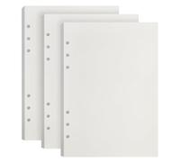 GYSRXS 3 Paquets A5 Recharge Papier en Vierge 6 Trous Feuilles Mobile Perforées 135 Feuilles 270 Pages Recharge Papier Blanc pour A5 Classeur Croquis Carnets de Voyage