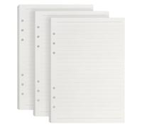 GYSRXS 3 Paquets Recharge Papier Ligné A5 6 Trous Feuilles Mobile Perforées 135 Feuilles 270 Pages Recharge Papier Blanc pour A5 Classeur Croquis Carnets de Voyage