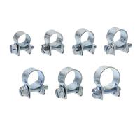 GYSRXS 35 Pièces Mini Collier de Serrage Réglables Collier Serrage Métallique Collier Durite Essence pour les Petits Tuyaux de Carburant,les Conduits D'air(7-15MM)