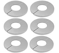 GYSRXS 6 Pièces 22mm Diamètre Rosace Robinet Cache Robinet de Acier Inoxydable Convient Soupape Cache Tuyaux Pour Les Douches,Les Tuyaux,Les Robinets(Argent)