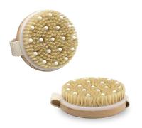 GYSRXS Brosse Corps a Sec 2 Pièces Brosse Exfoliante Corps Dry Brush en Hému et Poils Naturels de Sanglier pour Drainage Lymphatique,Exfoliante Corps,Anti Cellulite