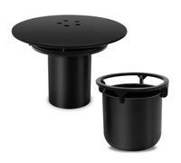 GYSRXS Capot Bonde Douche 115MM Universel Bonde de Douche Siphon Douche Couvercle de Rechange Utilisé pour Les 90MM Vidange de Douche,Fermeture Anti Odeurs(Noir)